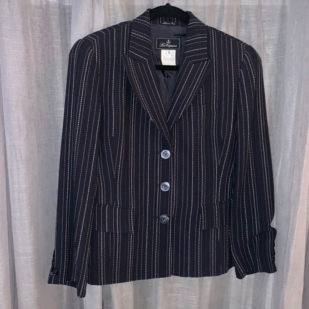 Les Copains Italy Navy and White Blazer